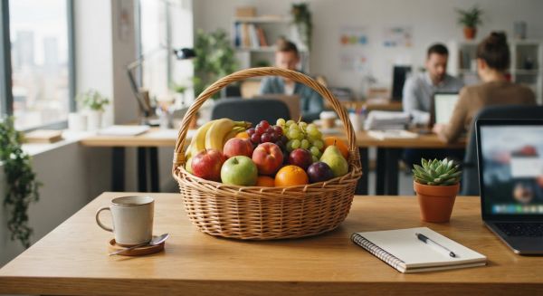 Découvrez les avantages des corbeilles de fruits au bureau